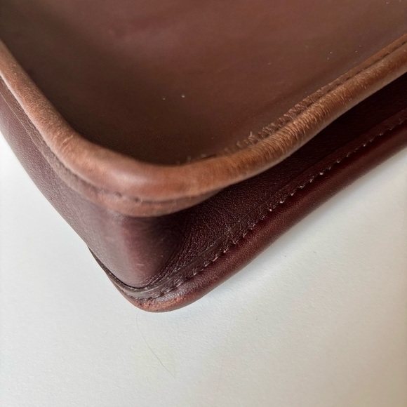 Coach vintage Rich Brown Leather Laptop Document Sleeve portfolio bag - Picture 6 of 14